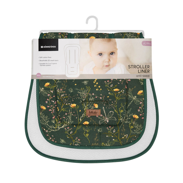 Αντιιδρωτικό Κάλυμμα Καροτσιού Kikka Boo Secret Garden Green