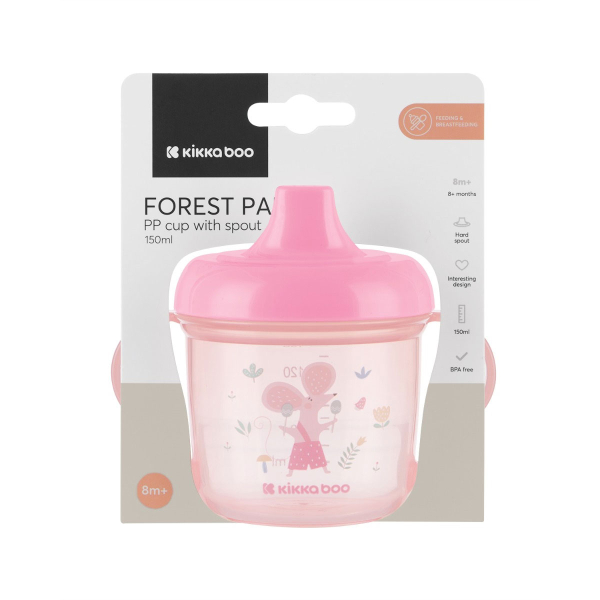Ποτήρι Εκπαιδευτικό 150ml Kikka Boo Forest Party Pink