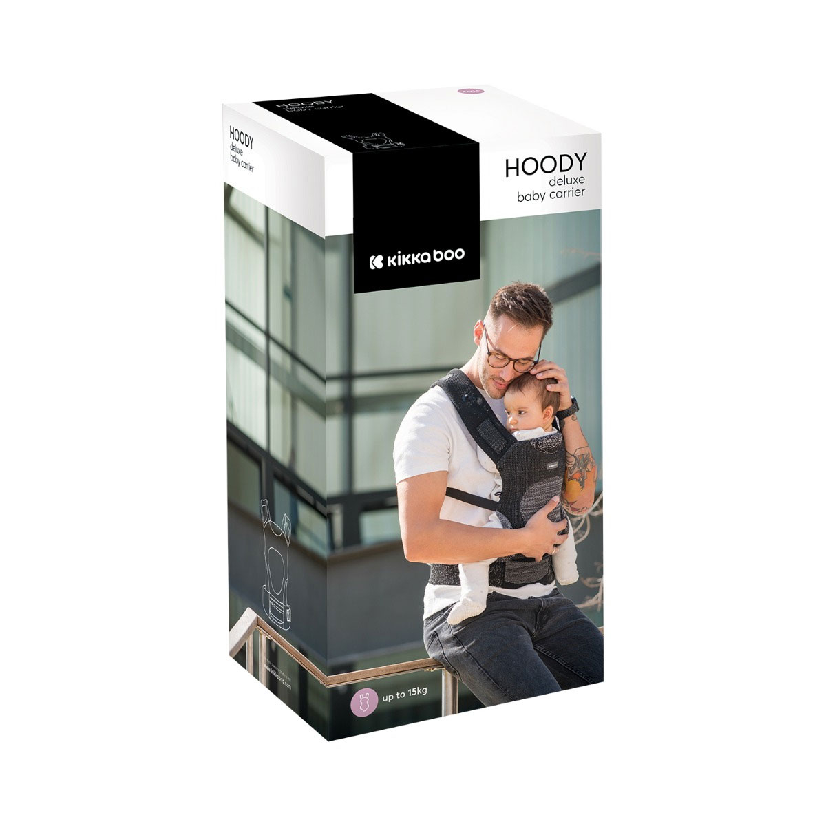 Μάρσιπος Κλασικός (4-24 Μηνών Έως 15Kg) Kikka Boo Hoody Knit Black Home Βρεφικά Μάρσιποι Spitishop