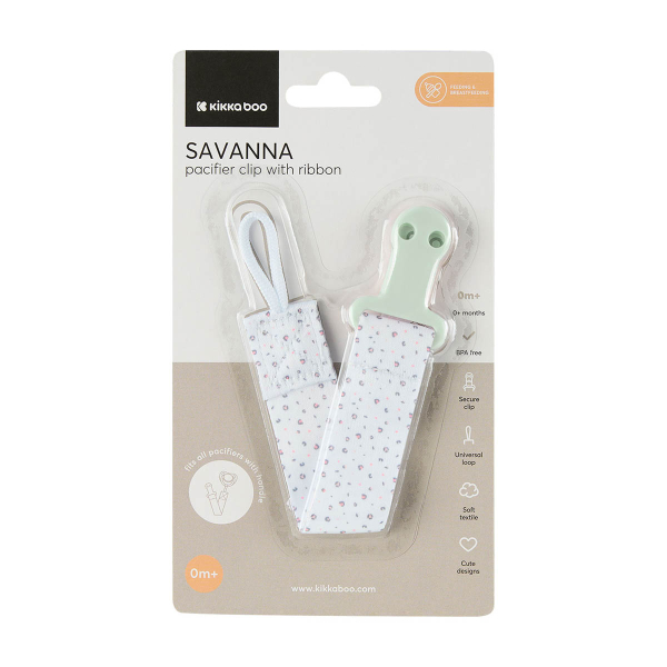 Κλιπ Πιπίλας Kikka Boo Savanna Mint