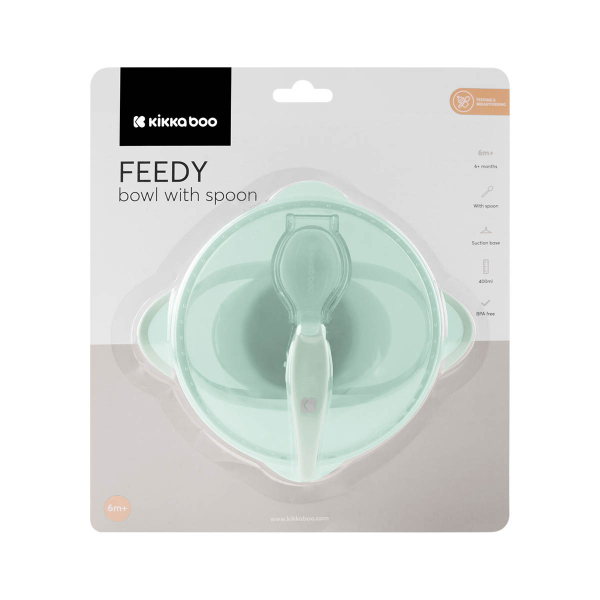 Φαγητοδοχείο & Κουτάλι 400ml Kikka Boo Feedy Mint