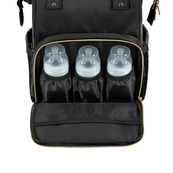 Τσάντα Αλλαξιέρα Backpack (32x18x41) Kikka Boo Siena Black - Gold 2025