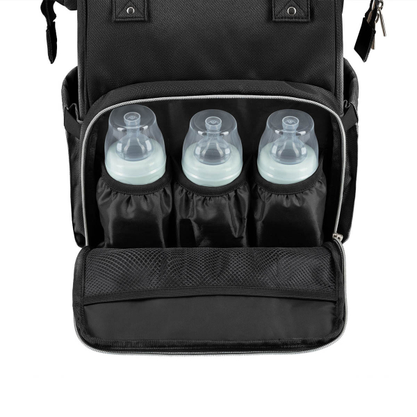 Τσάντα Αλλαξιέρα Backpack (32x18x41) Kikka Boo Siena Black - Silver 2025