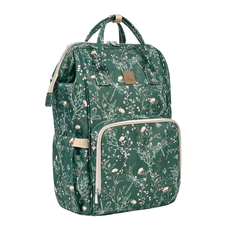 Τσάντα Αλλαξιέρα Backpack (30x24x45) Kikka Boo Siena Luxe Secret Garden Deep Green