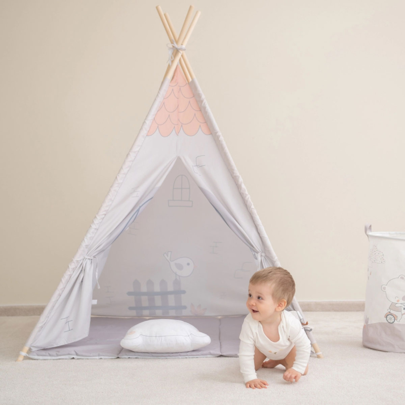 Παιδική Σκηνή Με Στρωματάκι Kikka Boo Beige House