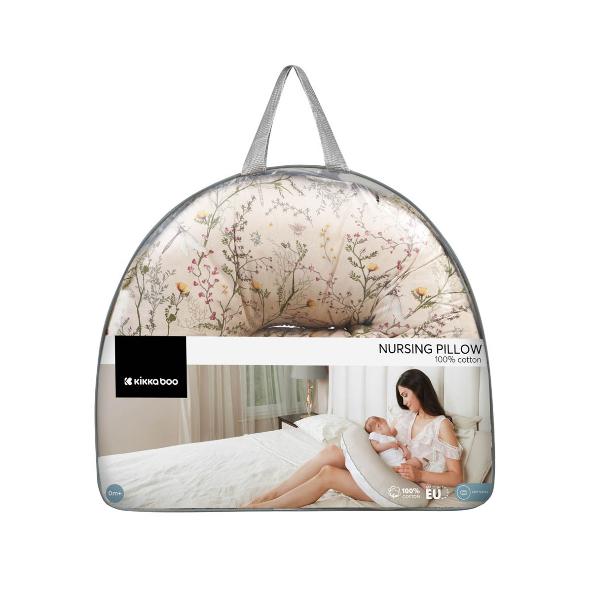 Μαξιλάρι Θηλασμού Kikka Boo Secret Garden Beige Home Βρεφικά Μαξιλάρια Spitishop