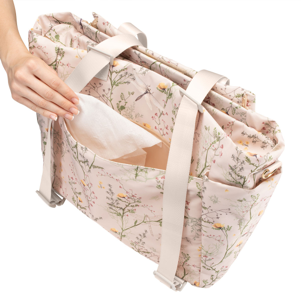 Τσάντα Αλλαξιέρα (43x17x35) Kikka Boo Florence Secret Garden Beige