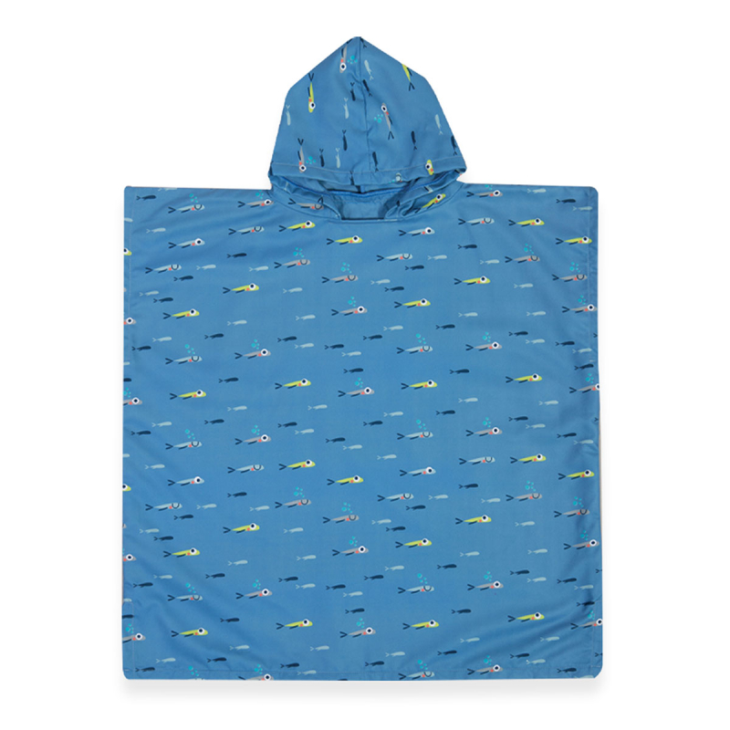 Παιδικό Πόντσο (65x65) Nef-Nef Homeware Fish Team Blue