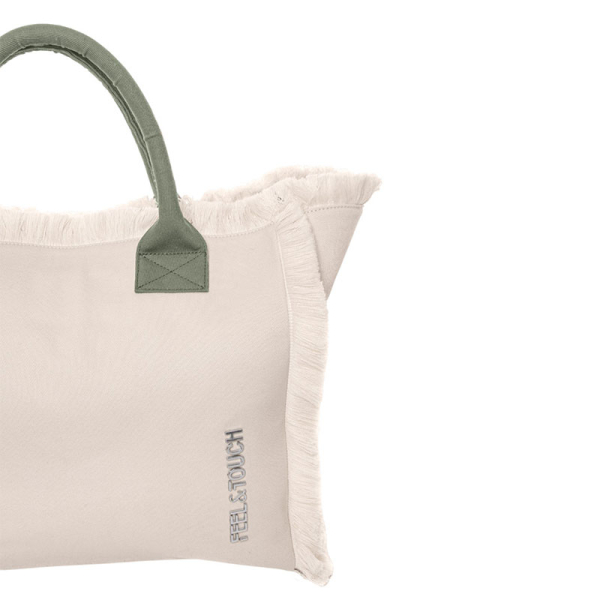 Τσάντα Θαλάσσης (40x20x35) Feel & Touch Caribbean Ammos/Khaki