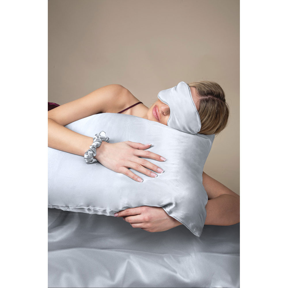 Μεταξωτή Μαξιλαροθήκη Φάκελος (50X70) Feel Touch Beauty Sleep Silver Home Λευκά Είδη Κρεβατοκάμαρας Μαξιλαροθήκες Ύπνου Spitishop