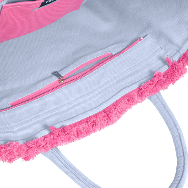 Τσάντα Θαλάσσης (40x20x35) Feel & Touch Caribbean Pink/Ciel