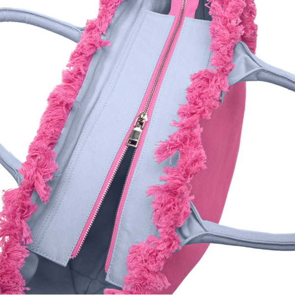 Τσάντα Θαλάσσης (40x20x35) Feel & Touch Caribbean Pink/Ciel