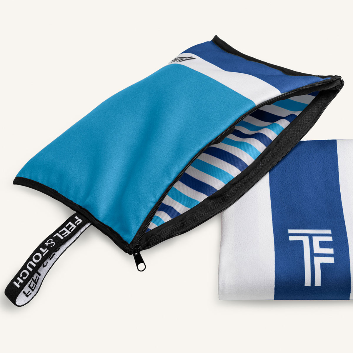 Πετσέτα Θαλάσσης Microfiber 2 Όψεων + Νεσεσέρ Παραλίας (2Τμχ) Feel Touch Med 04 Home Πετσέτες Ενηλίκων Spitishop