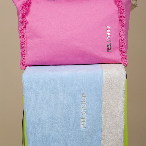 Πετσέτα Θαλάσσης (80x170) Feel & Touch Caribbean Ciel