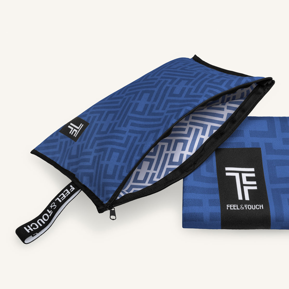 Πετσέτα Θαλάσσης Microfiber 2 Όψεων + Νεσεσέρ Παραλίας (2Τμχ) Feel Touch Motivo 01 Home Πετσέτες Ενηλίκων Spitishop
