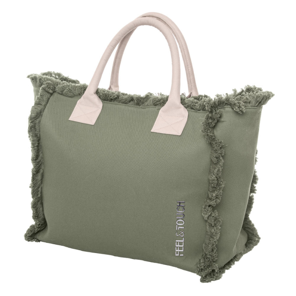 Τσάντα Θαλάσσης (40x20x35) Feel & Touch Caribbean Khaki/Ammos