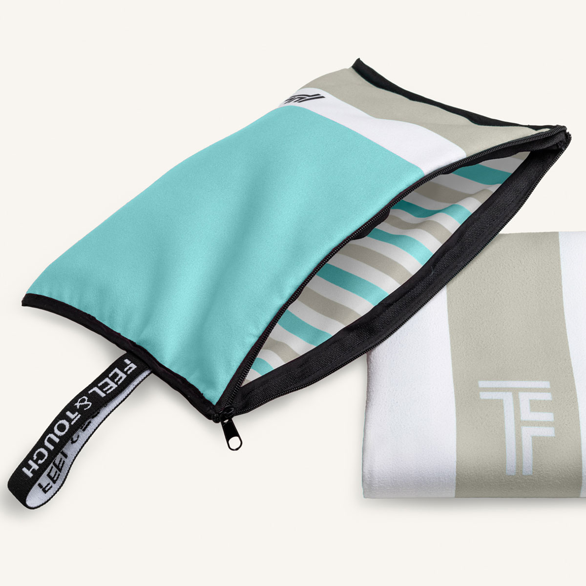 Πετσέτα Θαλάσσης Microfiber 2 Όψεων + Νεσεσέρ Παραλίας (2Τμχ) Feel Touch Med 05 Home Πετσέτες Ενηλίκων Spitishop