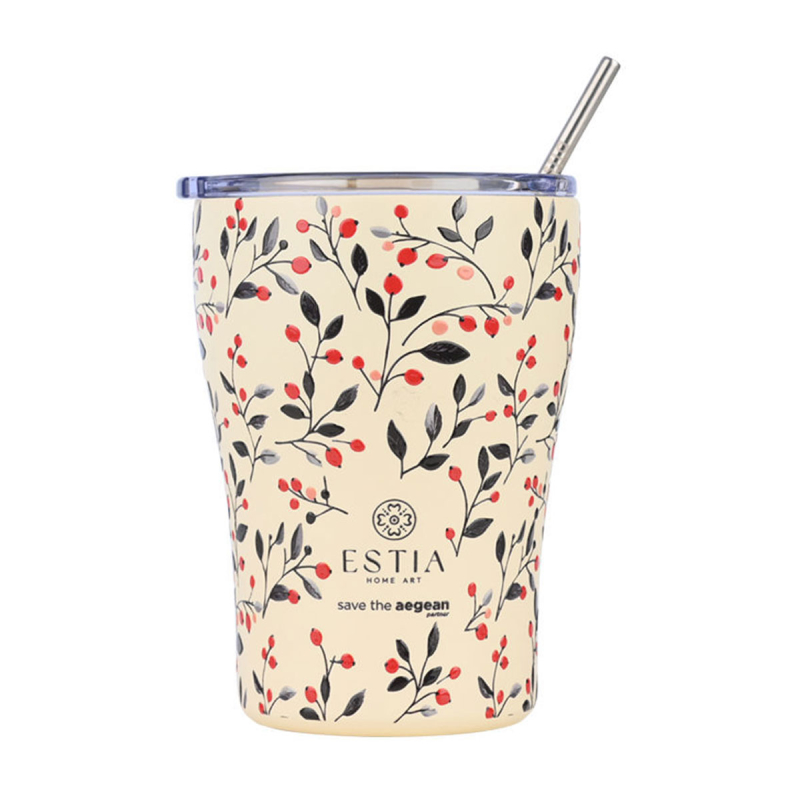 Ποτήρι Θερμός 350ml Estia Save The Aegean Bloom Beige 01-31701