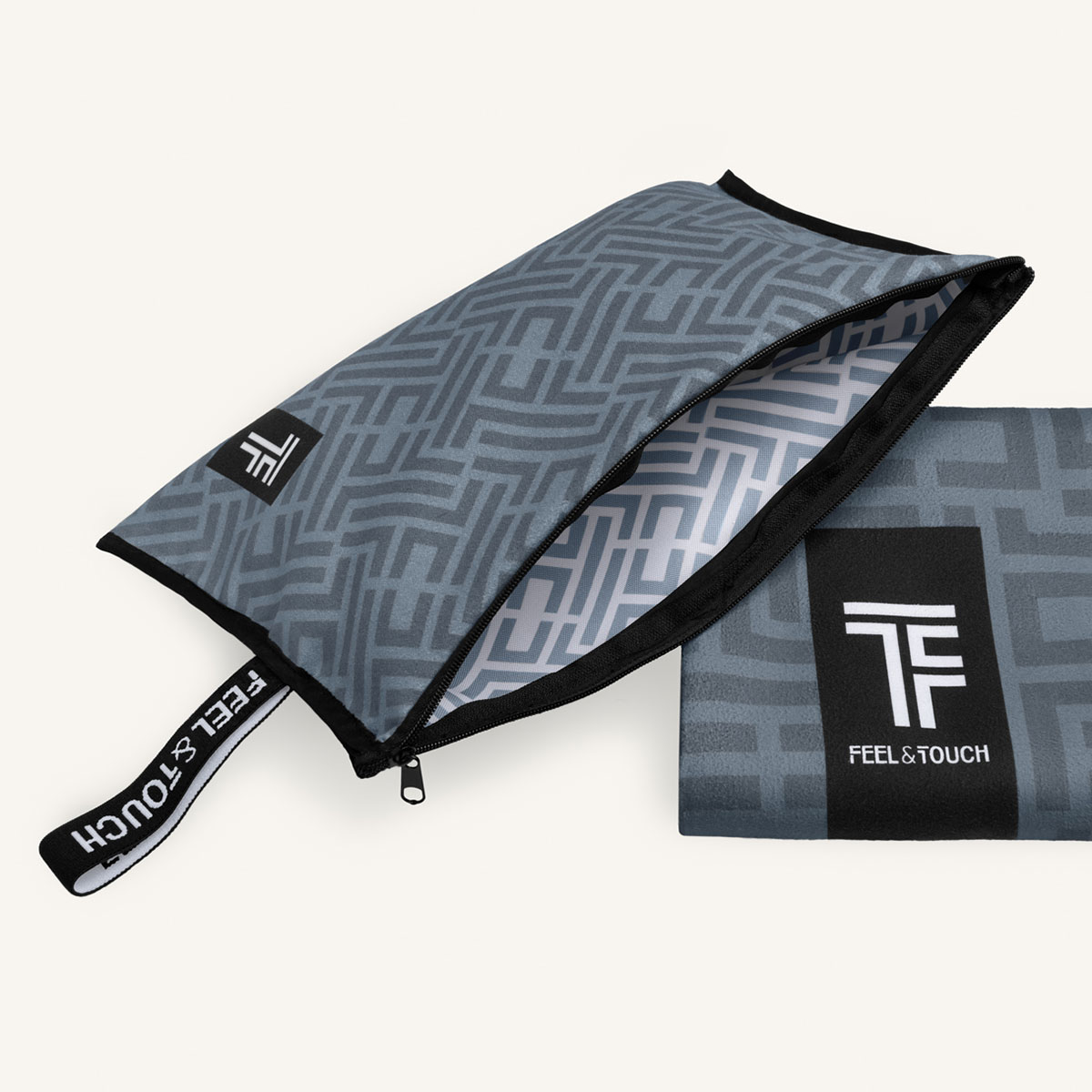 Πετσέτα Θαλάσσης Microfiber 2 Όψεων + Νεσεσέρ Παραλίας (2Τμχ) Feel Touch Motivo 06 Home Πετσέτες Ενηλίκων Spitishop