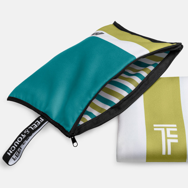 Πετσέτα Θαλάσσης 2 Όψεων + Νεσεσέρ Παραλίας (2τμχ) Feel & Touch Med 03