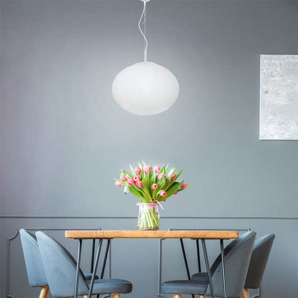 Φωτιστικό Οροφής Μονόφωτο Aca Luna V24012380W White