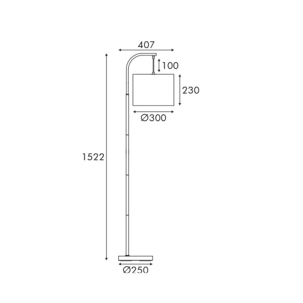 Φωτιστικό Δαπέδου Aca Joan MF240533 Black
