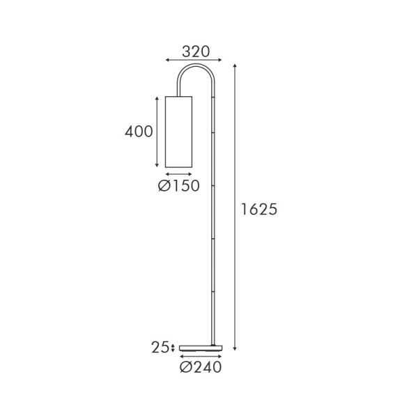 Φωτιστικό Δαπέδου Aca Zoran MF240718 Brass/Beige