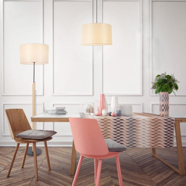 Φωτιστικό Οροφής Μονόφωτο Aca Cliff MP21858 Natural/Beige