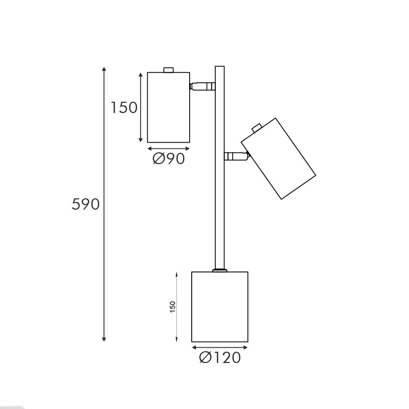 Πορτατίφ Aca Dennis Kenneth Mt240572 Black Home Φωτιστικά Επιτραπέζια Spitishop