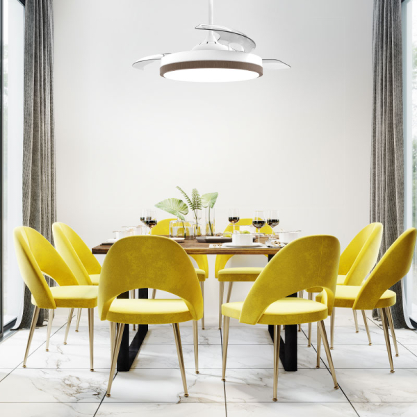 Ανεμιστήρας Οροφής Με Φως Led & Τηλεχειριστήριο 106εκ. Aca White FANKKWH10G