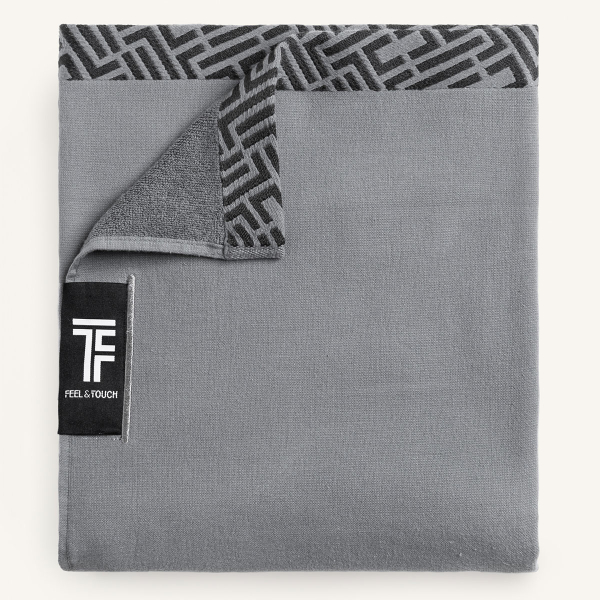 Πετσέτα Θαλάσσης (90x180) Feel & Touch Sunny Anthracite