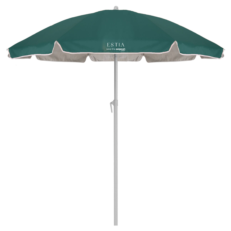 Σπαστή Ομπρέλα Θαλάσσης (Φ180) Με Προστασία UV Estia Save The Aegean Teal Green 00-30490