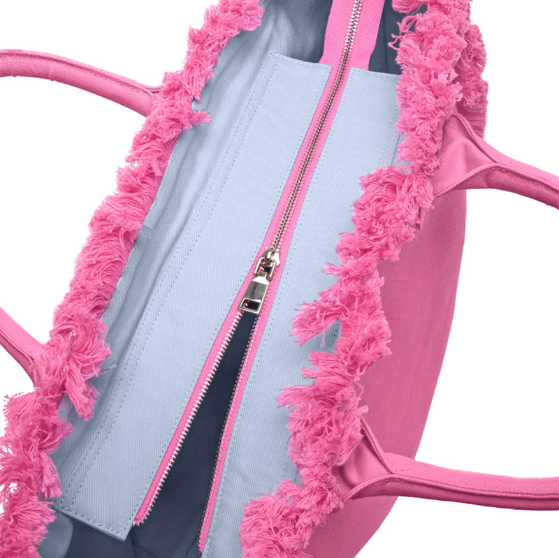Τσάντα Θαλάσσης (40X20X35) Feel Touch Caribbean Pink Home Τσάντες Spitishop