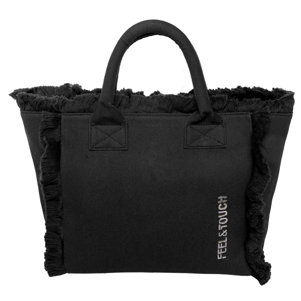 Τσάντα Θαλάσσης (26x16x24) Feel & Touch Caribbean Black