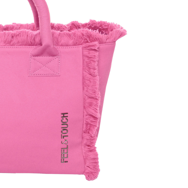 Τσάντα Θαλάσσης (26x16x24) Feel & Touch Caribbean Pink