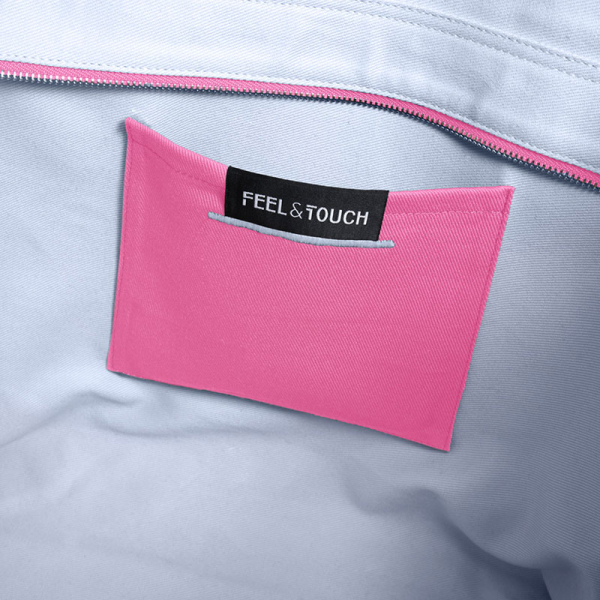 Τσάντα Θαλάσσης (26x16x24) Feel & Touch Caribbean Pink/Ciel