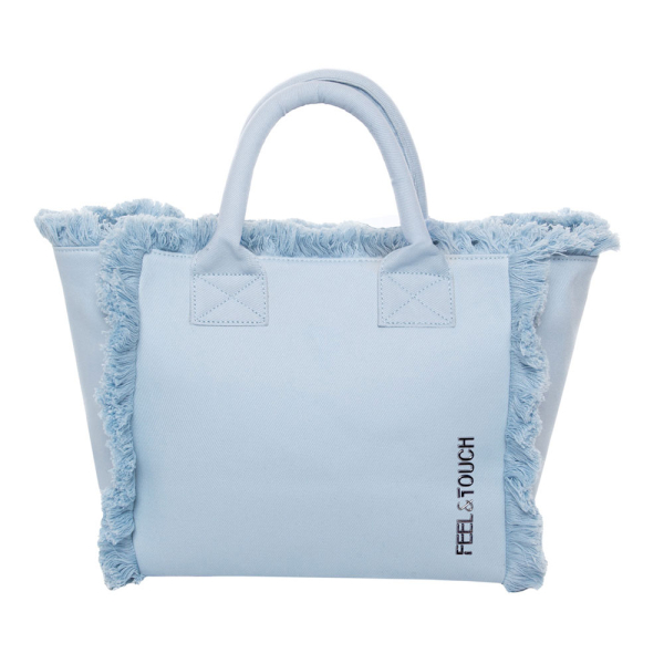 Τσάντα Θαλάσσης (26x16x24) Feel & Touch Caribbean Ciel