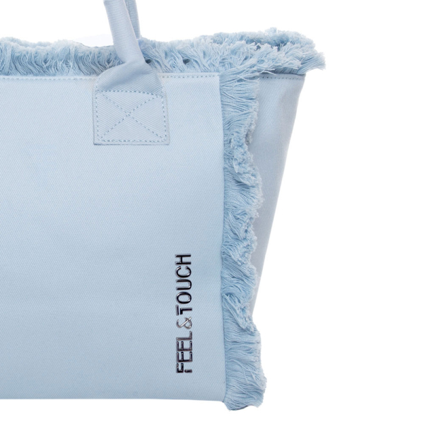 Τσάντα Θαλάσσης (26x16x24) Feel & Touch Caribbean Ciel