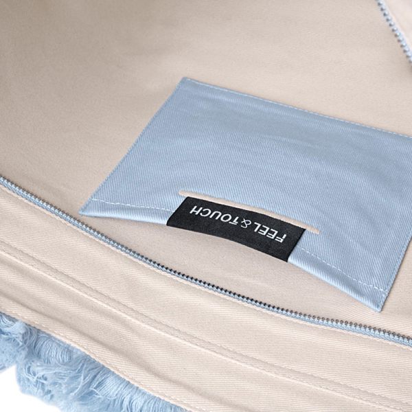 Τσάντα Θαλάσσης (26x16x24) Feel & Touch Caribbean Ciel/Ammos