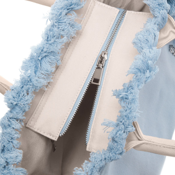 Τσάντα Θαλάσσης (26x16x24) Feel & Touch Caribbean Ciel/Ammos