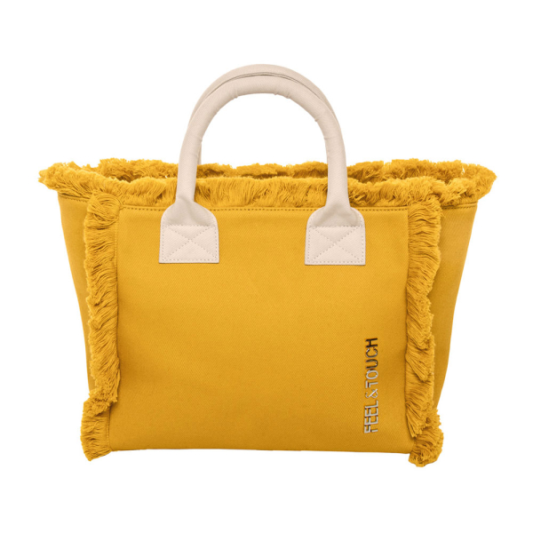 Τσάντα Θαλάσσης (26x16x24) Feel & Touch Caribbean Mustard/Ammos