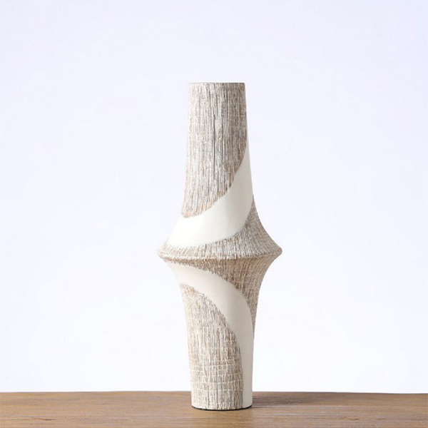 Διακοσμητικό Βάζο (Φ18x47) Espiel Μπεζ FIK358