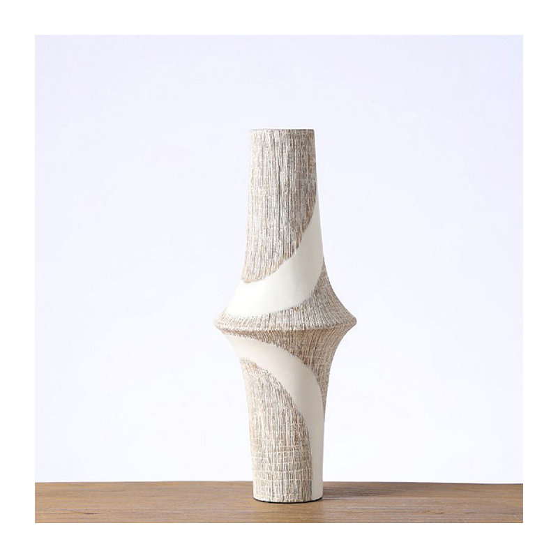 Διακοσμητικό Βάζο (Φ18x47) Espiel Μπεζ FIK358