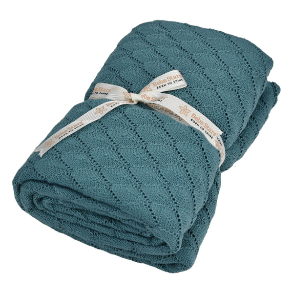 Κουβέρτα Πλεκτή Κούνιας (110x140) Bebe Stars Green 308-174