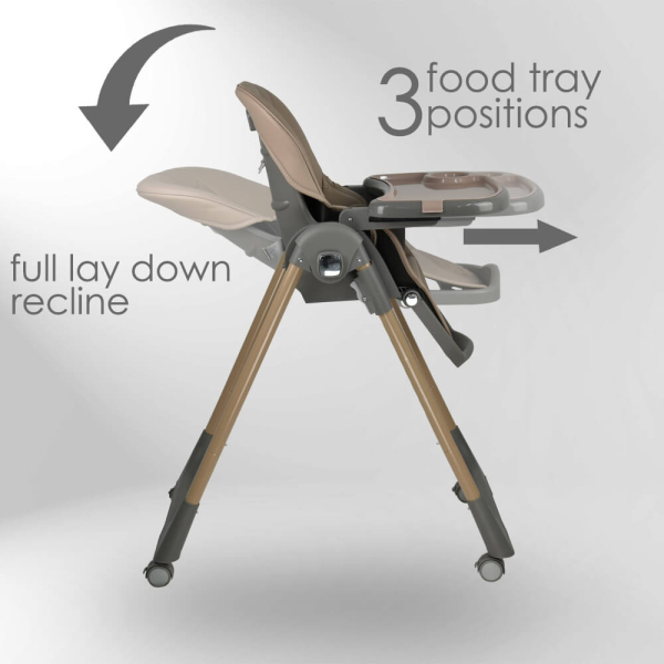 Καρεκλάκι Φαγητού Αναδιπλούμενο (6+ Μηνών/Έως 15kg) Bebe Stars Milk Beige 866-182