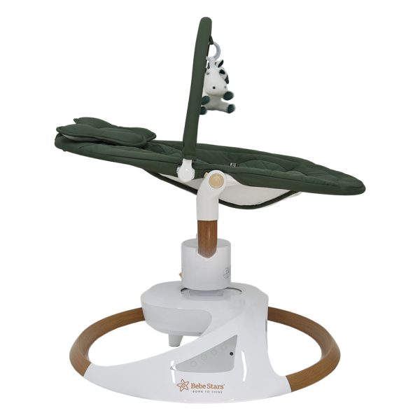 Ηλεκτρικό Ρηλάξ Με Μουσική (0+ Μηνών/Έως 9kg) Bebe Stars Snuggle Forest Green 256-176