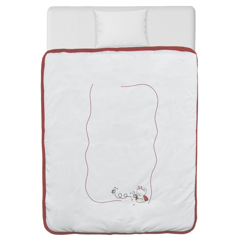 Κουβέρτα Βελουτέ Αγκαλιάς (90x110) Bebe Stars Red Bee 3035