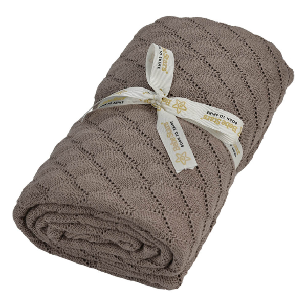 Κουβέρτα Πλεκτή Κούνιας (110x140) Bebe Stars Beige 308-182