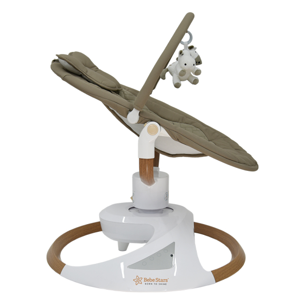 Ηλεκτρικό Ρηλάξ Με Μουσική (0+ Μηνών/Έως 9kg) Bebe Stars Snuggle Natural Beige 256-182