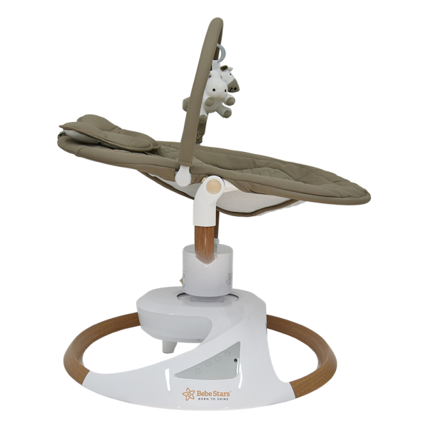 Ηλεκτρικό Ρηλάξ Με Μουσική (0+ Μηνών/Έως 9kg) Bebe Stars Snuggle Natural Beige 256-182